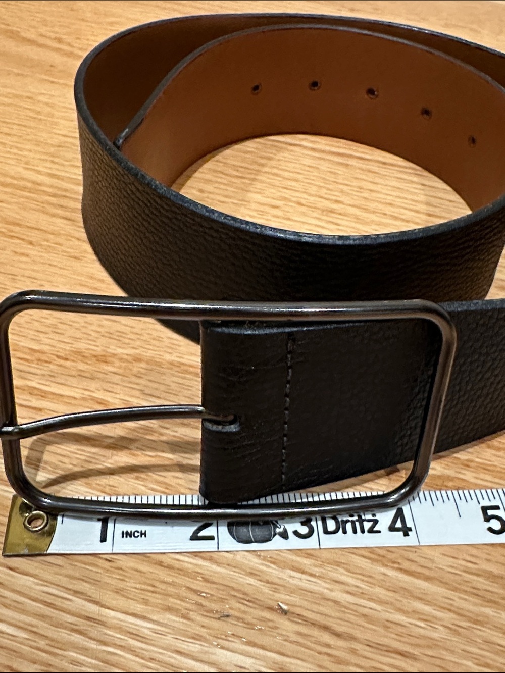 Vintage Banana Republic Genuine Leather Belt with Metal Buckle - Picture 3 of 4